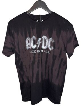 AC/DC Black & Brown Graphic Logo Tee - Black